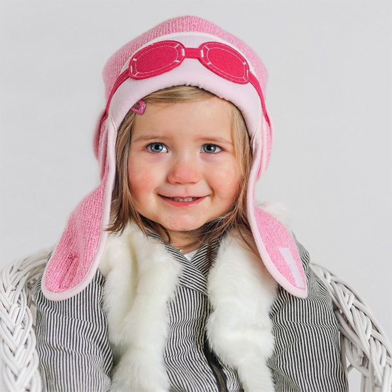 Cappello e set da pilota invernale per bambina